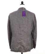 $2,695 RALPH LAUREN PURPLE LABEL - *CLOSET STAPLE* Gray LINEN Blazer - 44L