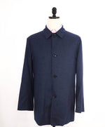 $3,995 ERMENEGILDO ZEGNA - Royal Blue CASHMERE/SILK Car Coat Jacket - 44R (XL)