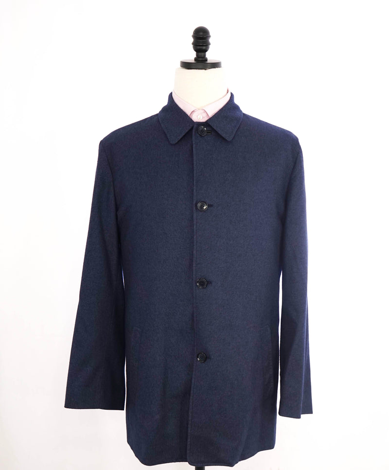 $3,995 ERMENEGILDO ZEGNA - Royal Blue CASHMERE/SILK Car Coat Jacket - 44R (XL)