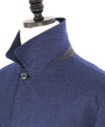 $3,995 ERMENEGILDO ZEGNA - Royal Blue CASHMERE/SILK Car Coat Jacket - 44R (XL)