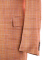 $3,495 ERMENEGILDO ZEGNA -"LANA SUPERFINE" Orange Check Plaid Blazer - 52R US