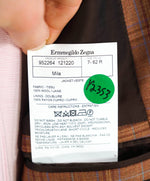 $3,495 ERMENEGILDO ZEGNA -"LANA SUPERFINE" Orange Check Plaid Blazer - 52R US