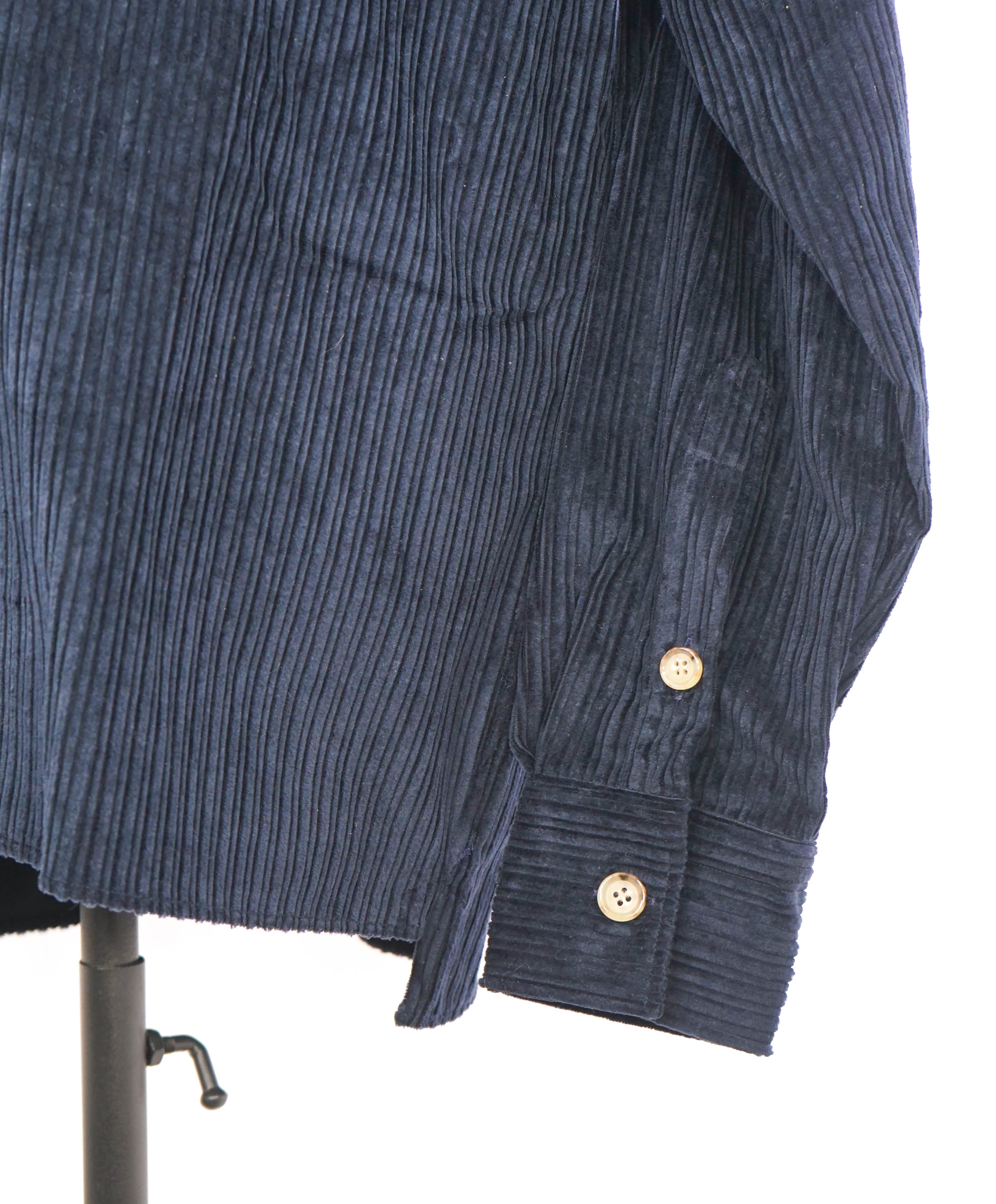 $795 ELEVENTY PLATINUM - CORDUROY Navy Cotton Shirt Jacket Coat - XL