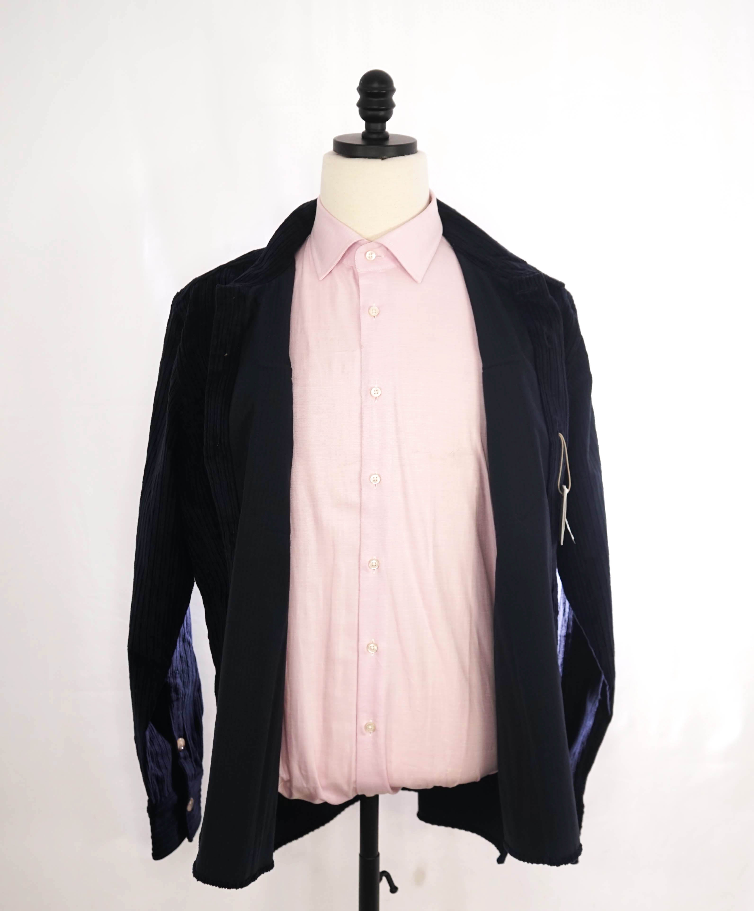 $795 ELEVENTY PLATINUM - CORDUROY Navy Cotton Shirt Jacket Coat - XL