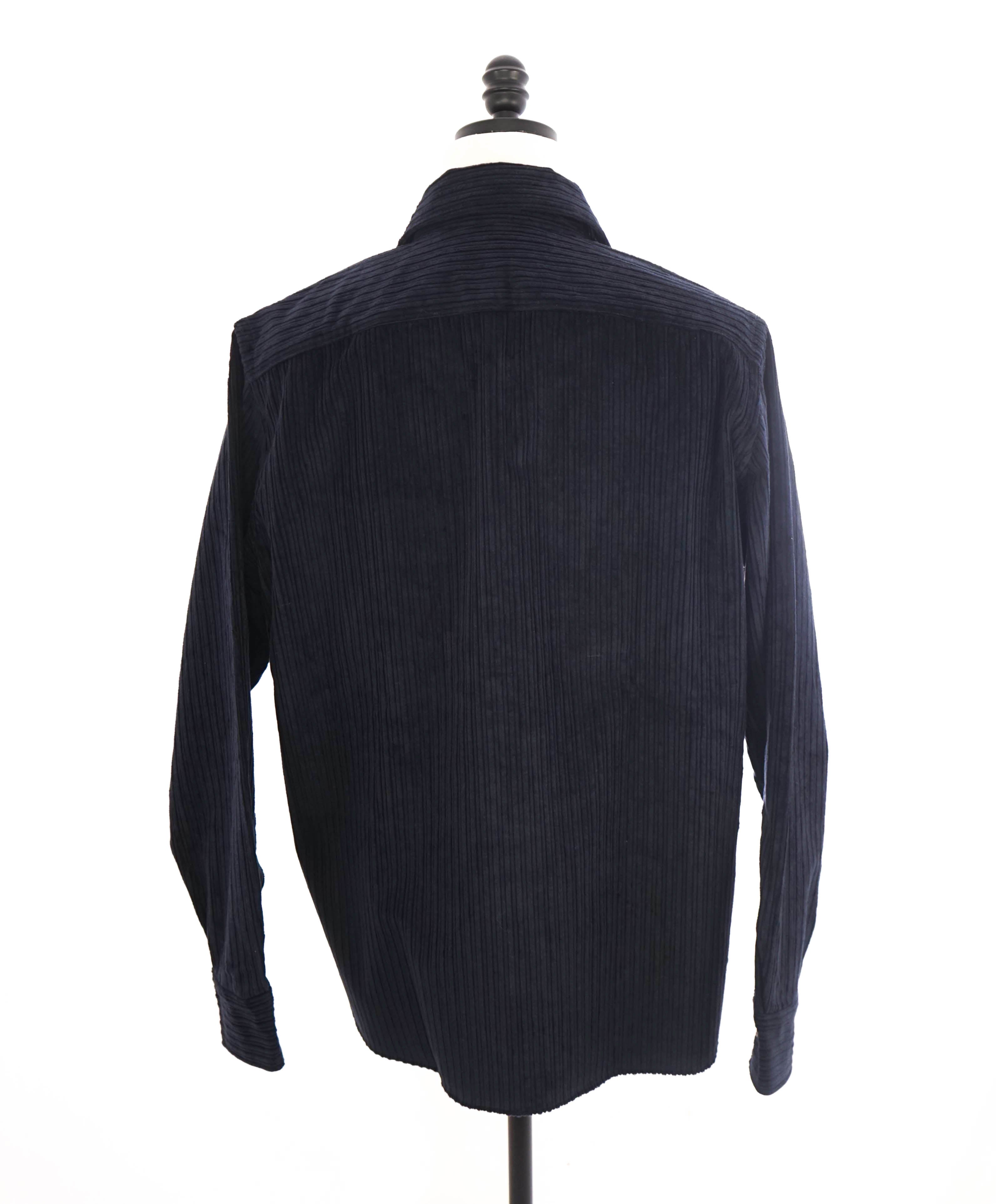 $795 ELEVENTY PLATINUM - CORDUROY Navy Cotton Shirt Jacket Coat - XL