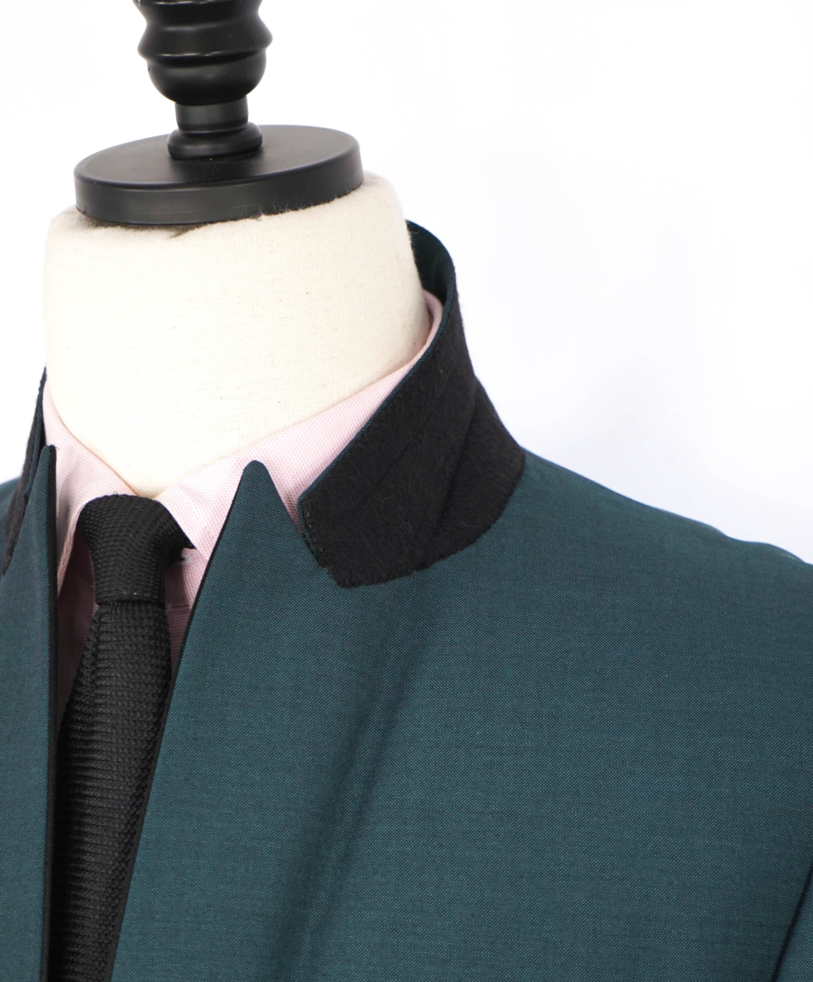 BURBERRY LONDON - *SIDE TABS* Made Italy GREEN Wool & Mohair Dinner Jacket - 42R