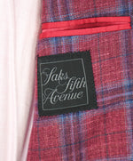 LORO PIANA -"Summertime" For SAKS 5TH AVE Linen/Wool/Silk Pink Red Blazer- 44R