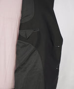 SAKS FIFTH AVENUE - Black on Black Geometric Textured Dinner Jacket Blazer - 46L