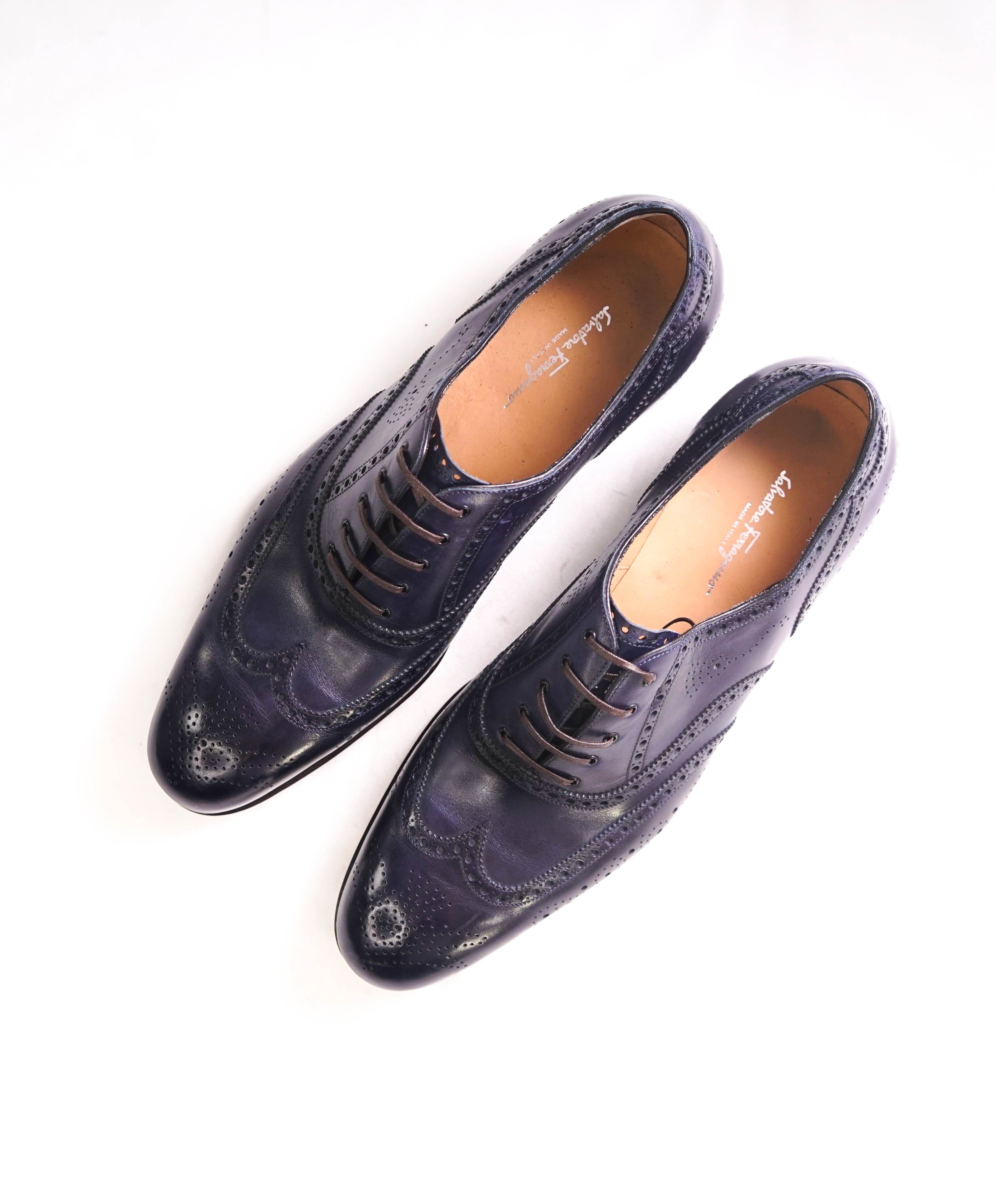 $1,595 SALVATORE FERRAGAMO - "TRAMEZZA" SPECIAL EDITION Royal Blue Oxford - 11 US