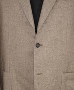 $2,395 CANALI - "KEI" CASHMERE / SILK Neutral Brown Coat / Blazer - 44R