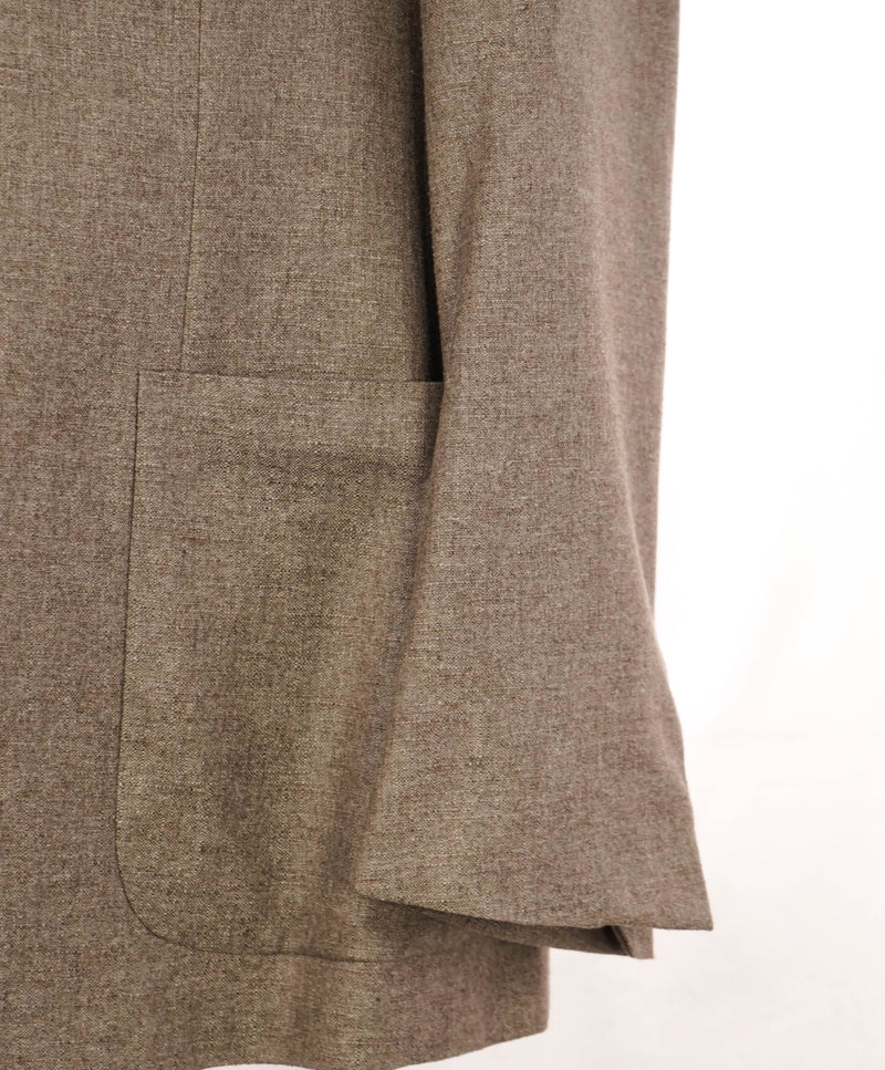 $2,395 CANALI - "KEI" CASHMERE / SILK Neutral Brown Coat / Blazer - 44R