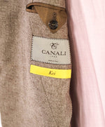 $2,395 CANALI - "KEI" CASHMERE / SILK Neutral Brown Coat / Blazer - 44R