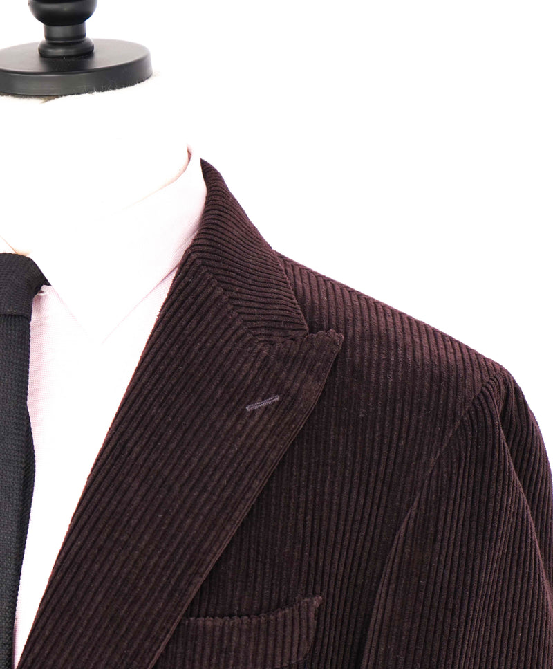 ELEVENTY - By ERMENEGILDO ZEGNA "CASHMERE CORDUROY" Brown Suit - 46 US