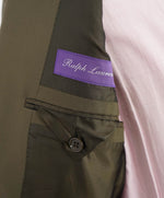 $3,495 RALPH LAUREN PURPLE LABEL - Solid Green *SIDE TAB* Suit - 38R