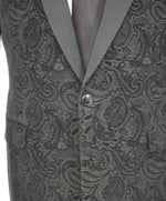 $1,895 ETRO - Black Paisley Contrast Collar Dinner Tuxedo Jacket Blazer - 44R