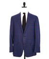 $1,895 CANALI - "KEI" Pink & Blue Pure Wool Textured Blazer - 46R US