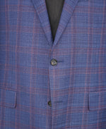 $1,895 CANALI - "KEI" Pink & Blue Pure Wool Textured Blazer - 46R US