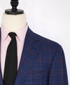 $1,895 CANALI - "KEI" Pink & Blue Pure Wool Textured Blazer - 46R US