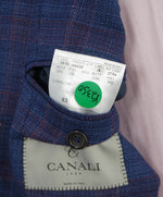 $1,895 CANALI - "KEI" Pink & Blue Pure Wool Textured Blazer - 46R US