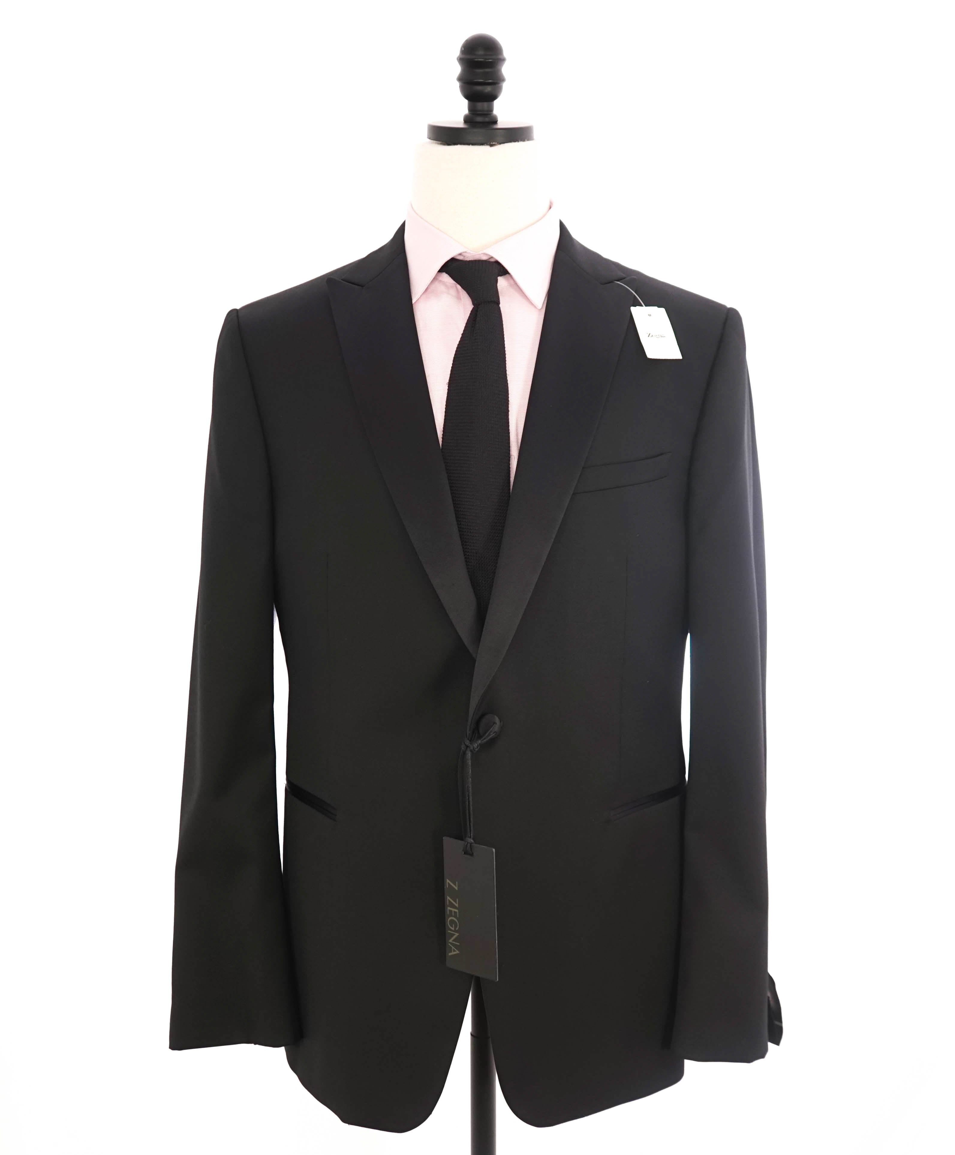 $1,570 Z ZEGNA - Black Peak Lapel 1-Button 2-Piece Tuxedo - 40L