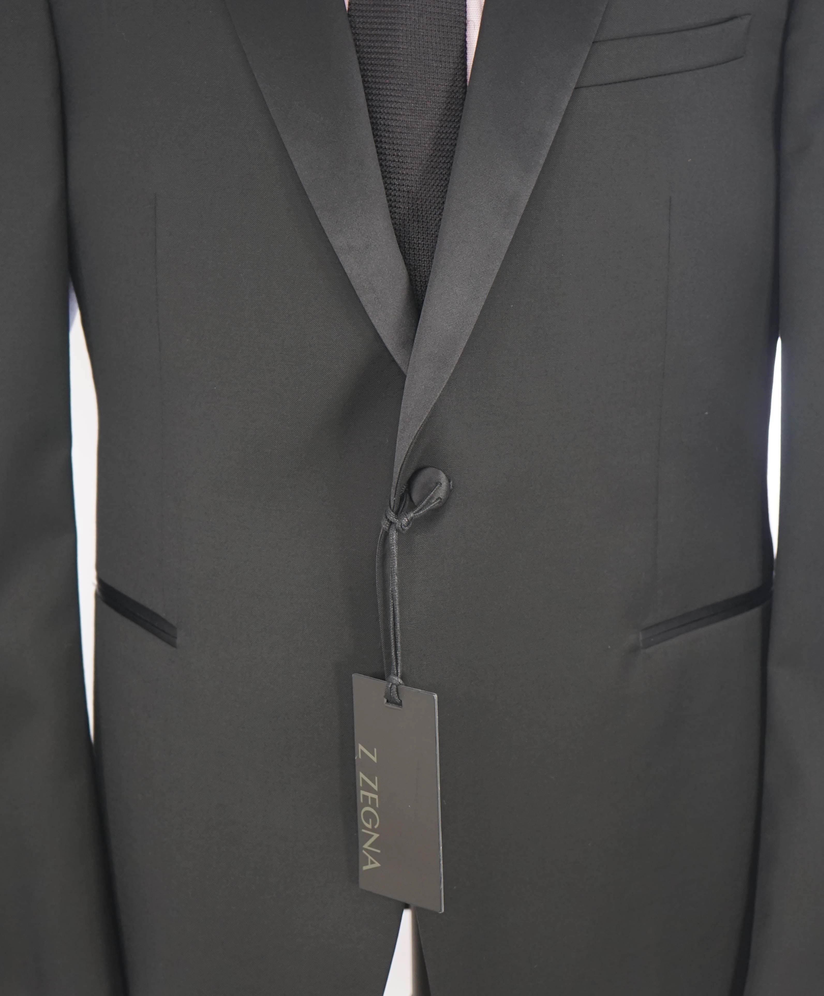 $1,570 Z ZEGNA - Black Peak Lapel 1-Button 2-Piece Tuxedo - 40L