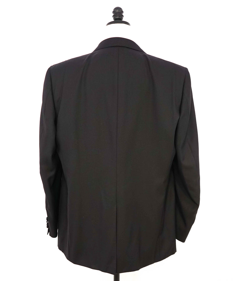 $2,195 CANALI - Black *CLOSET STAPLE* Peak Lapel Tuxedo Suit - 48L