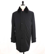 $6,850 BRIONI - Water Repellent FUR COLLAR / CASHMERE Lined LOGO Coat  - L