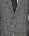 $3,795 ISAIA - Gray Windowpane Base "Dustin" Semi Lined Skinny Fit Suit - 40R 8Drop