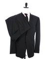 $1,995 EMPORIO ARMANI -Super 130's  “G LINE” Black 2-Btn Solid Suit - 46R