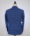 TOMBOLINI - "ZERO WEIGHT" Bold Blue Check Unlined Power Suit REDA 130's - 38R