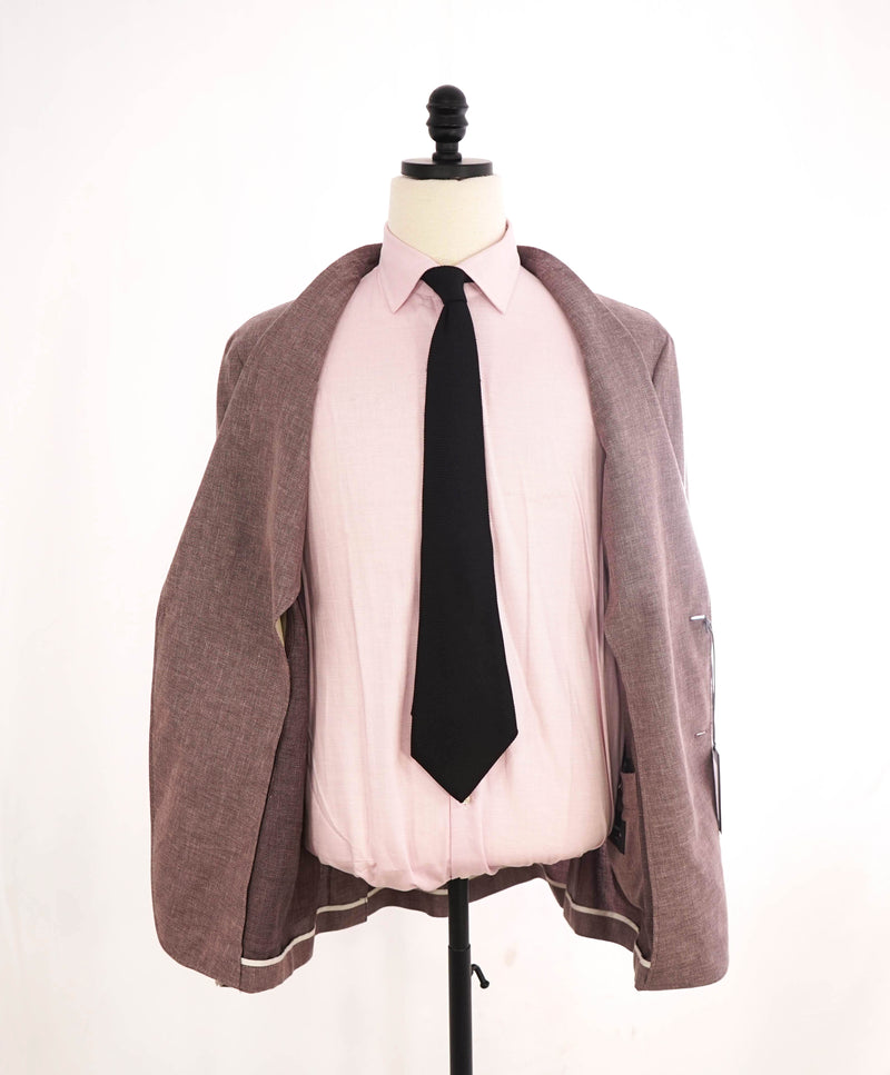 $2,695 ERMENEGILDO ZEGNA - *Crossover* PASTEL PINK MOP Wool/Silk/Linen Blazer - 46R