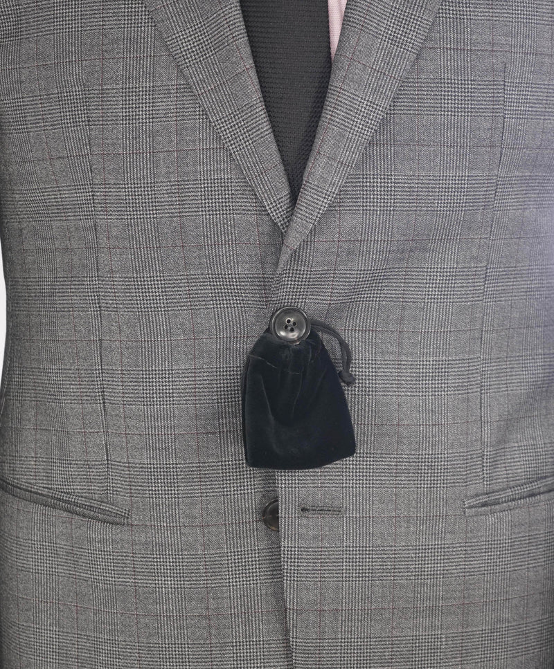 $3,795 GIORGIO ARMANI - "SOHO" Gray Check Peak Lapel Suit - 38R