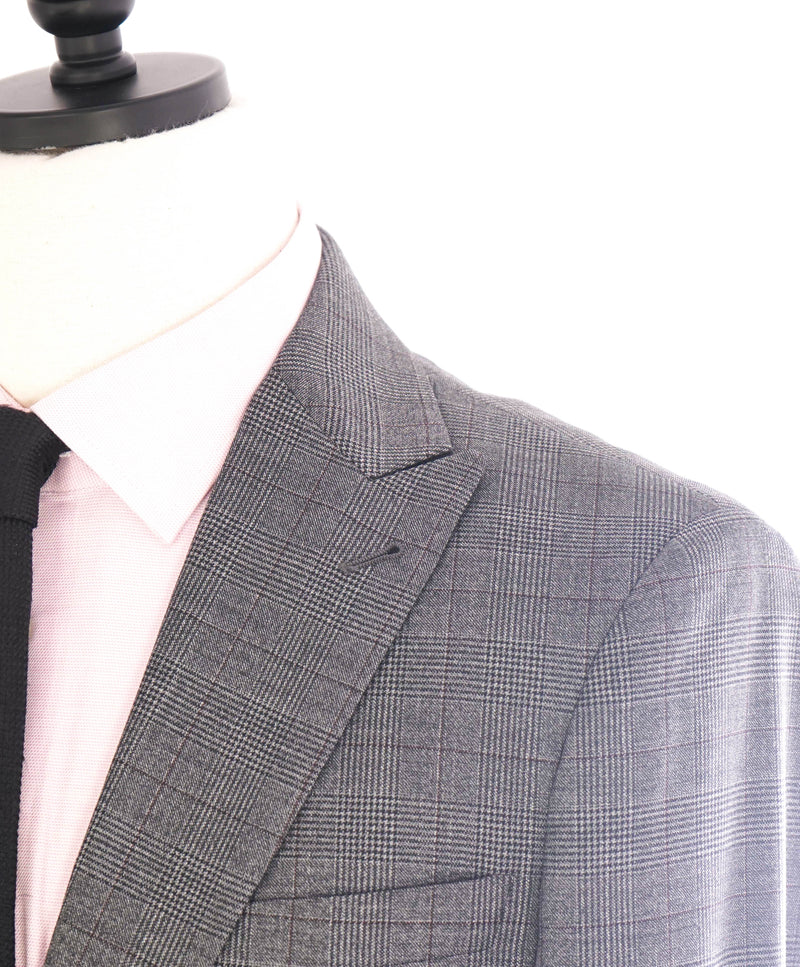 $3,795 GIORGIO ARMANI - "SOHO" Gray Check Peak Lapel Suit - 38R