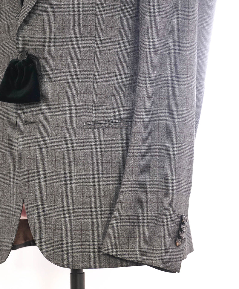 $3,795 GIORGIO ARMANI - "SOHO" Gray Check Peak Lapel Suit - 38R