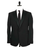 RALPH LAUREN PURPLE LABEL -  Black Wool Tuxedo 1-Button Peak Dinner Jacket - 40L