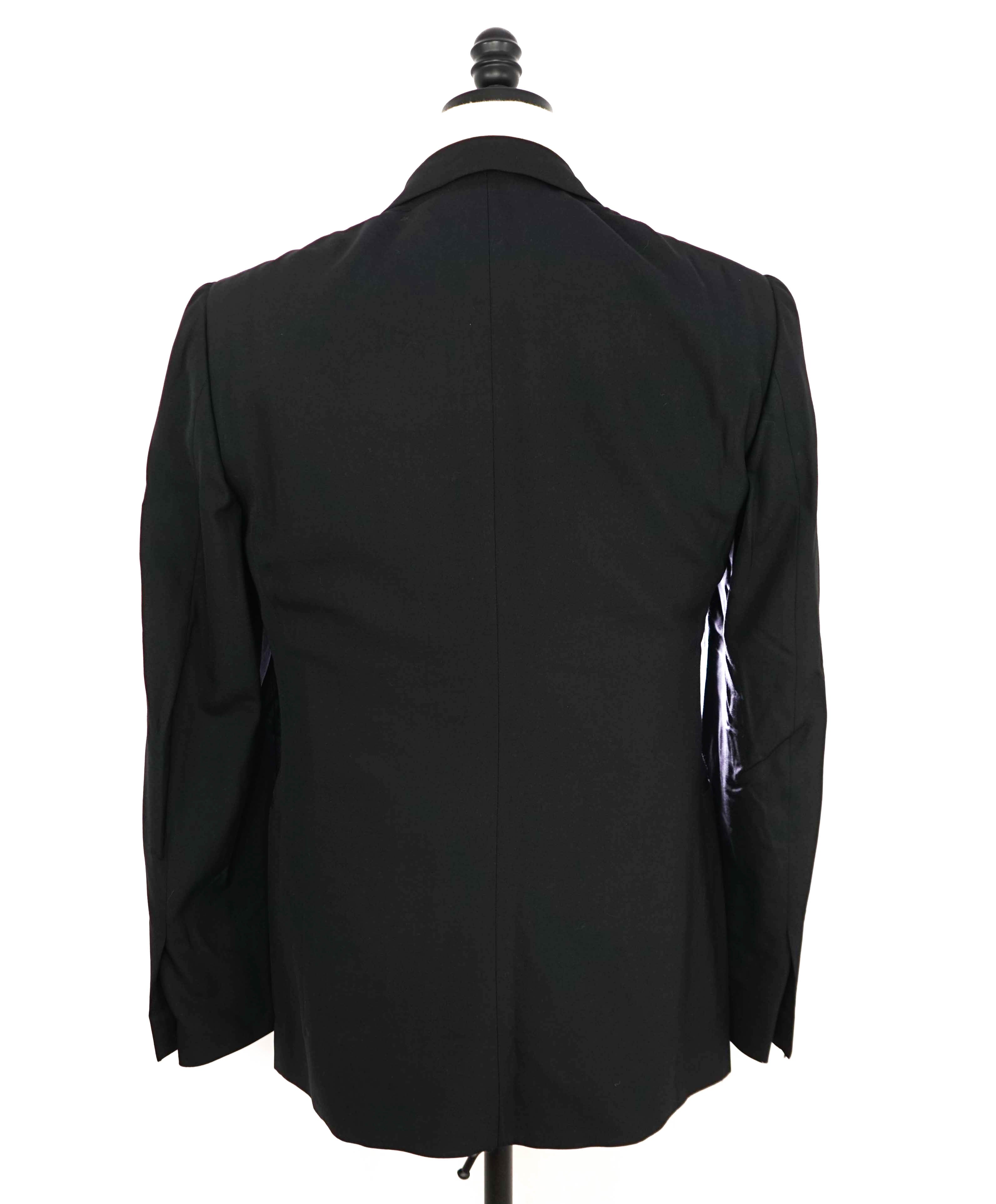 RALPH LAUREN PURPLE LABEL -  Black Wool Tuxedo 1-Button Peak Dinner Jacket - 40L