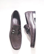 $850 SALVATORE FERRAGAMO - “GRANDIOSO" Gancini Bit Loafer Brown Leather - 12 D
