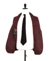 BRANDO - By Luigi Bianchi Patch Pocket Burgundy Flannel MOP Blazer - 38R