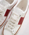 CANALI -  Hand Stitched Red/White PREMIUM Leather Sneakers - 10 US (43EU)