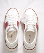 CANALI -  Hand Stitched Red/White PREMIUM Leather Sneakers - 10 US (43EU)