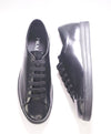 $1,150 PRADA - Black Leather Sneakers With Logo Detail - 12 US (11 IT)