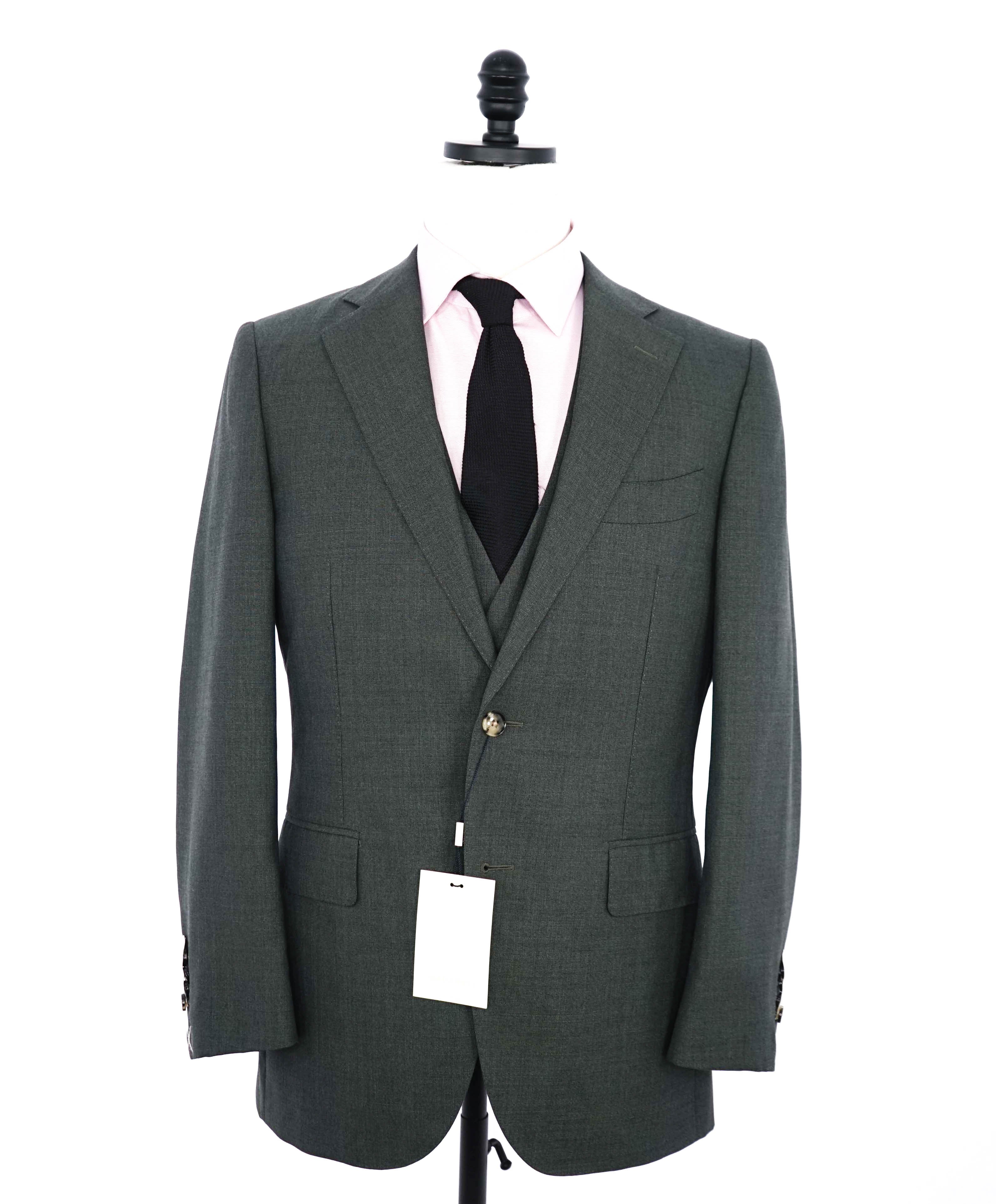 SUITSUPPLY - 3-PIECE Green "TROPICAL" VITALE BARBERIS CANONICO Suit - 40R