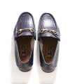 $3,990 GUCCI - 1955 JORDAAN Horse-bit Loafers Navy CROCODILE SKIN - 6.5US (6 G)