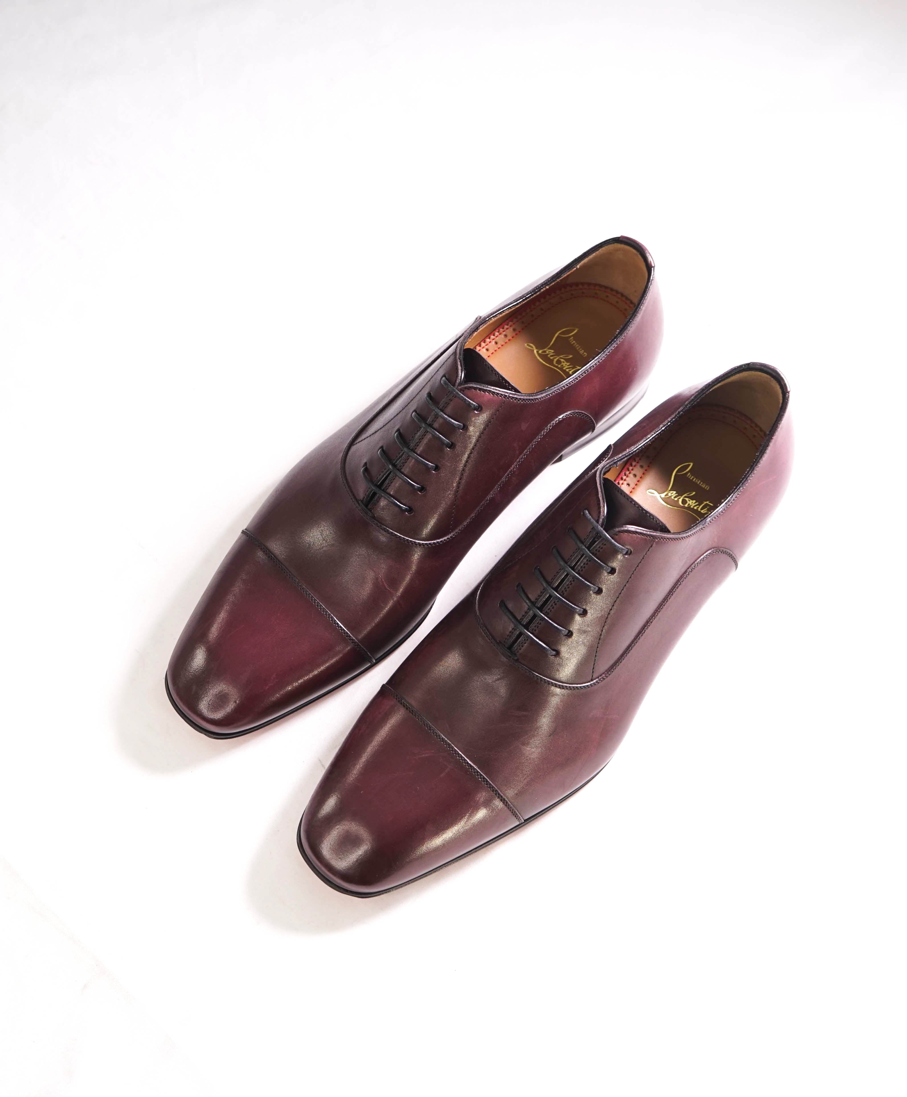 $1,050 CHRISTIAN LOUBOUTIN - *GREGGO* Plum Brown Oxfords - 9 US (42 EU)