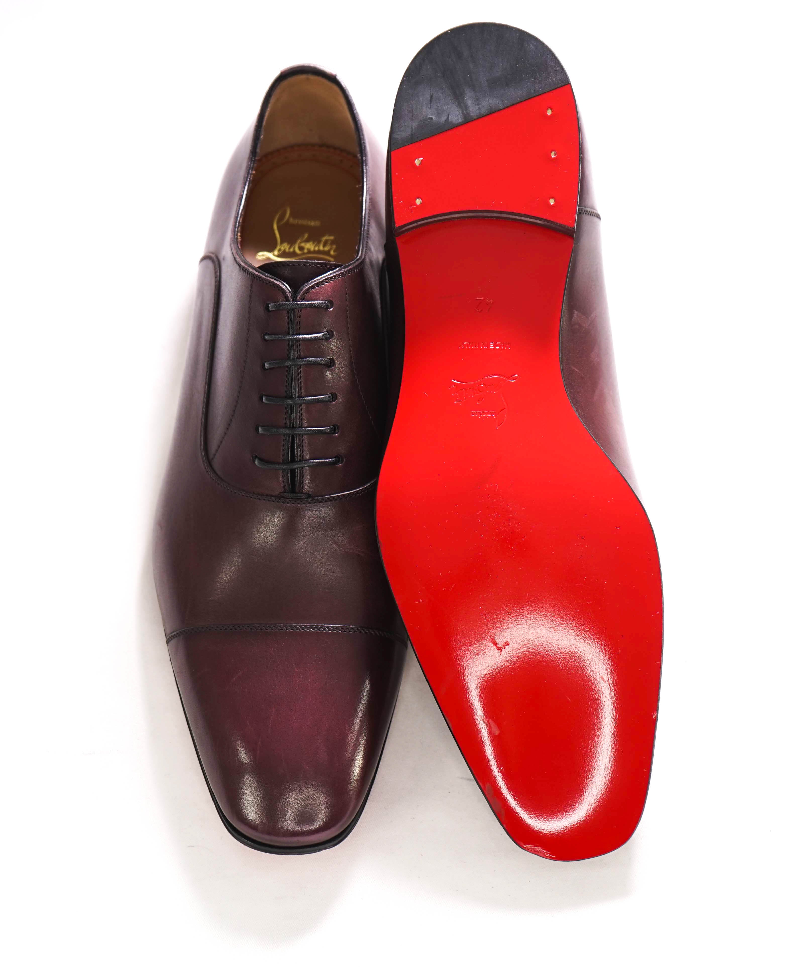 $1,050 CHRISTIAN LOUBOUTIN - *GREGGO* Plum Brown Oxfords - 9 US (42 EU)