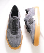 TOD’S - Gray Suede Logo Low Top Logo Embossed Sneakers - 11.5 US (10.5T)