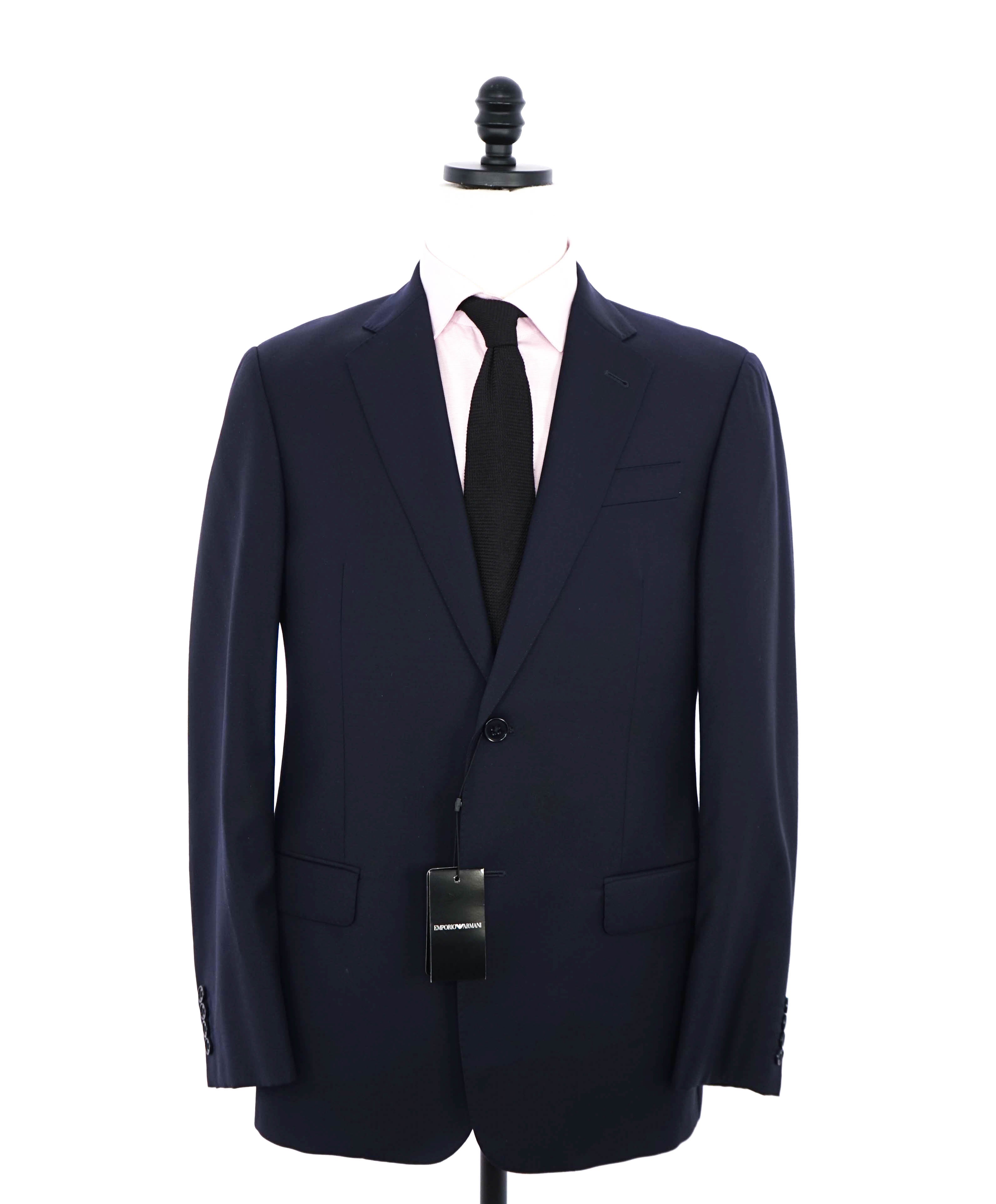 $1,995 EMPORIO ARMANI -Super 130's  “G LINE” Navy Suit - 40R