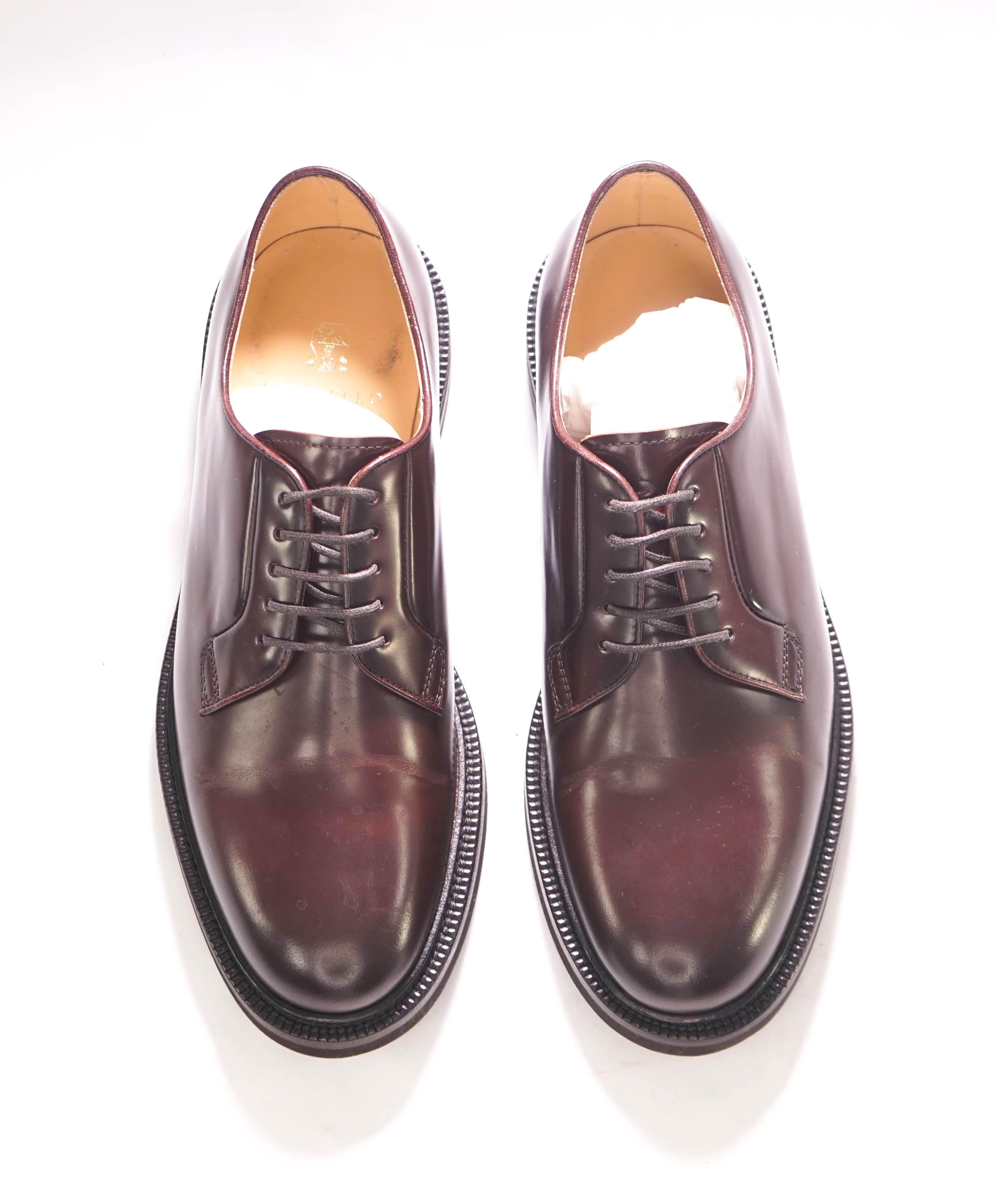 $1,195 BRUNELLO CUCINELLI - Brown Leather Derby Lace-Up Shoes - 9 US (42EU)