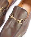 $920 GUCCI - "JORDAAN" Brown/Gold ICONIC Horsebit Leather Loafers - 9.5 US (9G)