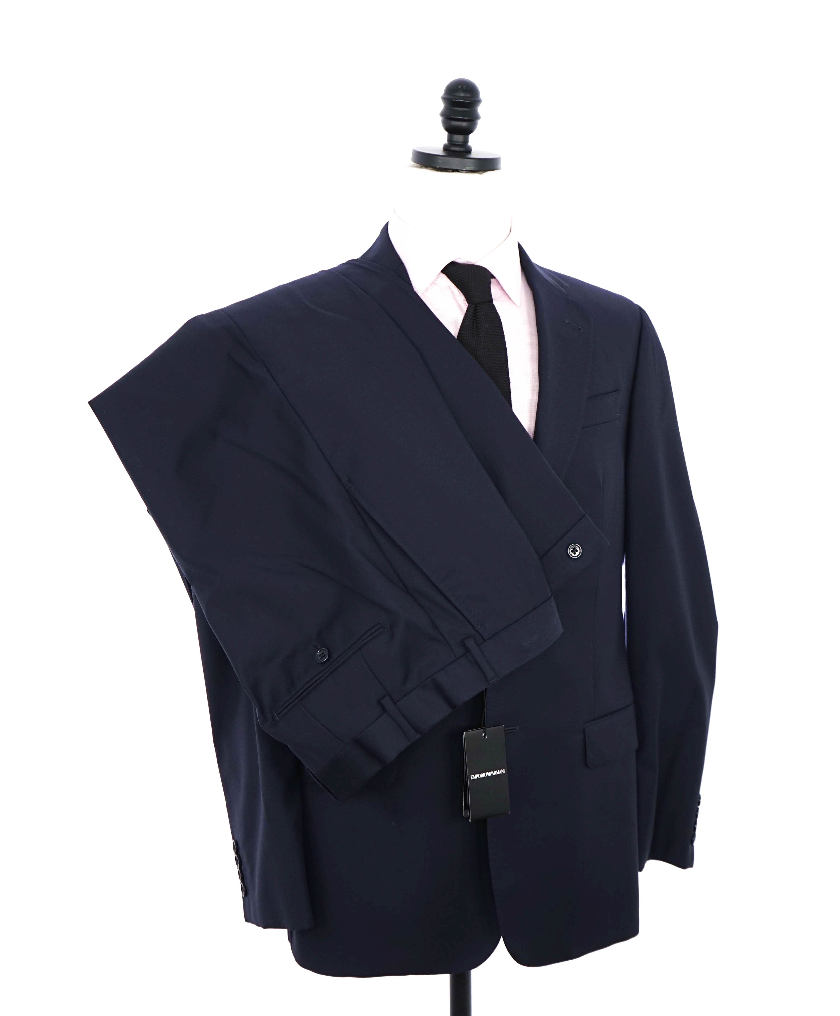 $1,995 EMPORIO ARMANI -Super 130's  “M LINE” Navy Suit - 40R 35W